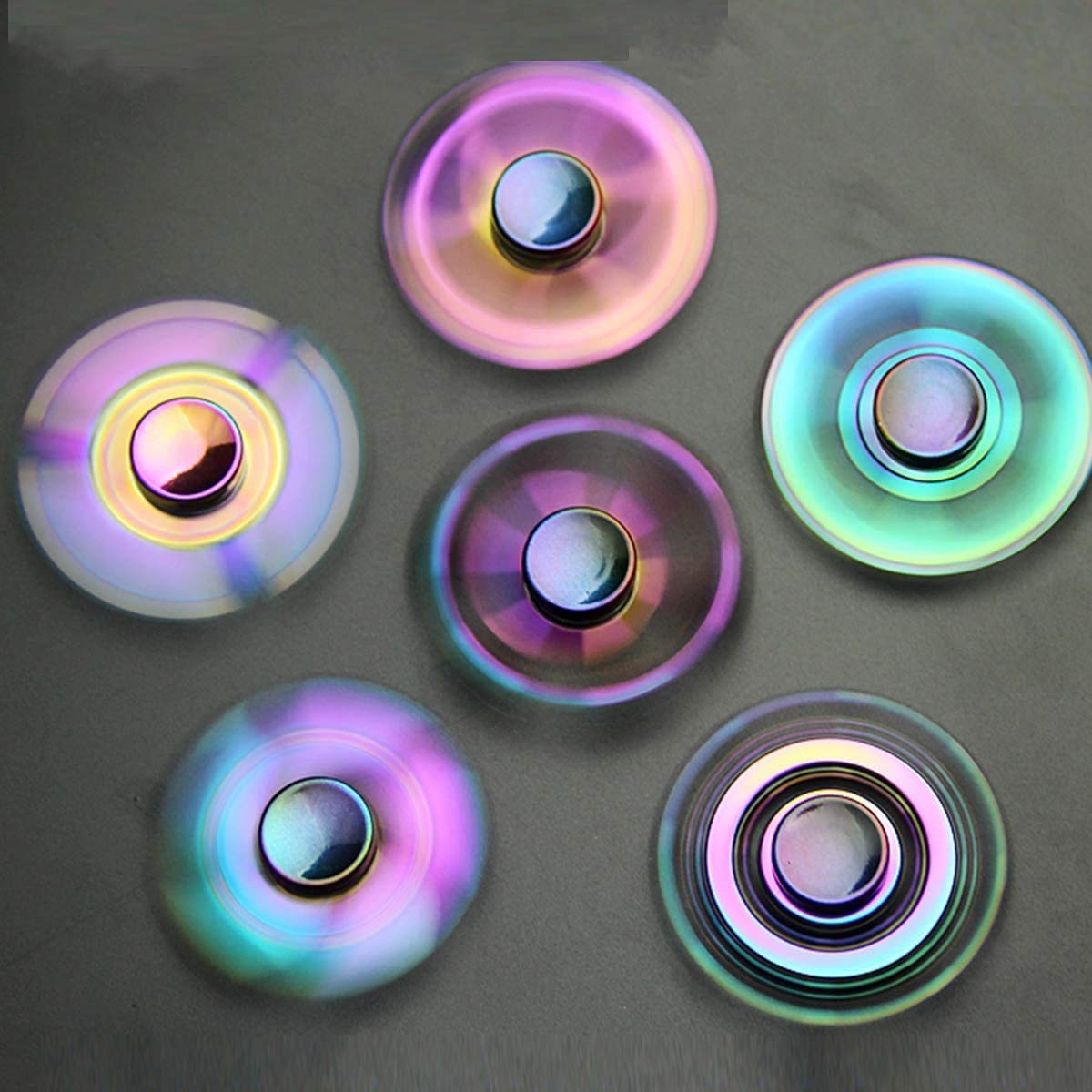 Anzmtosn Cool Metal Fidget Toy Set - Multicolor Stainless Steel Spinners for Kids & Adults, Stress Relief & Focus, Party Favors