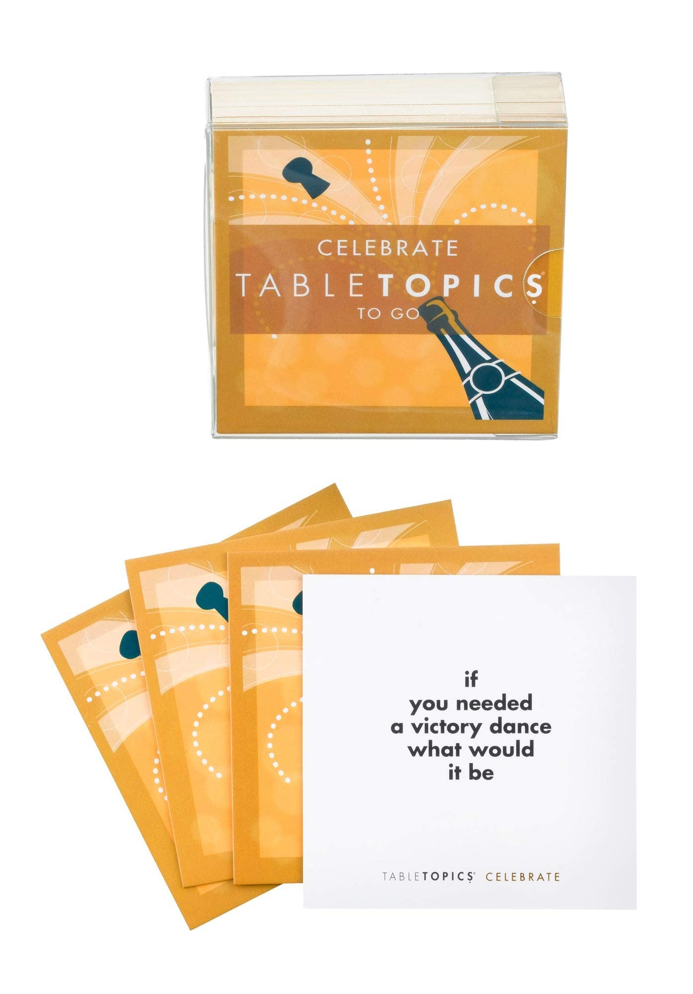 TableTopics Celebrate to Go Question Card Game - 40 Conversation Starter Cards for Parties, Special Occasions, Holidays, Take An