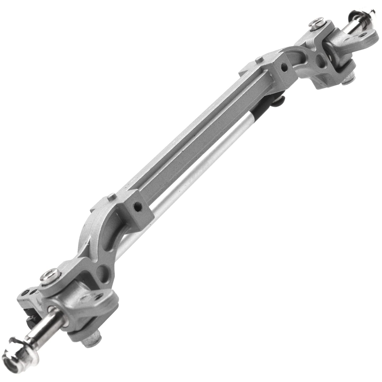 Vgoohobby Metal Front Axle Steering Link Rod Pole Wheel Axle Compatible with Tamiya 1/14 RC Tractor Truck (Silver)