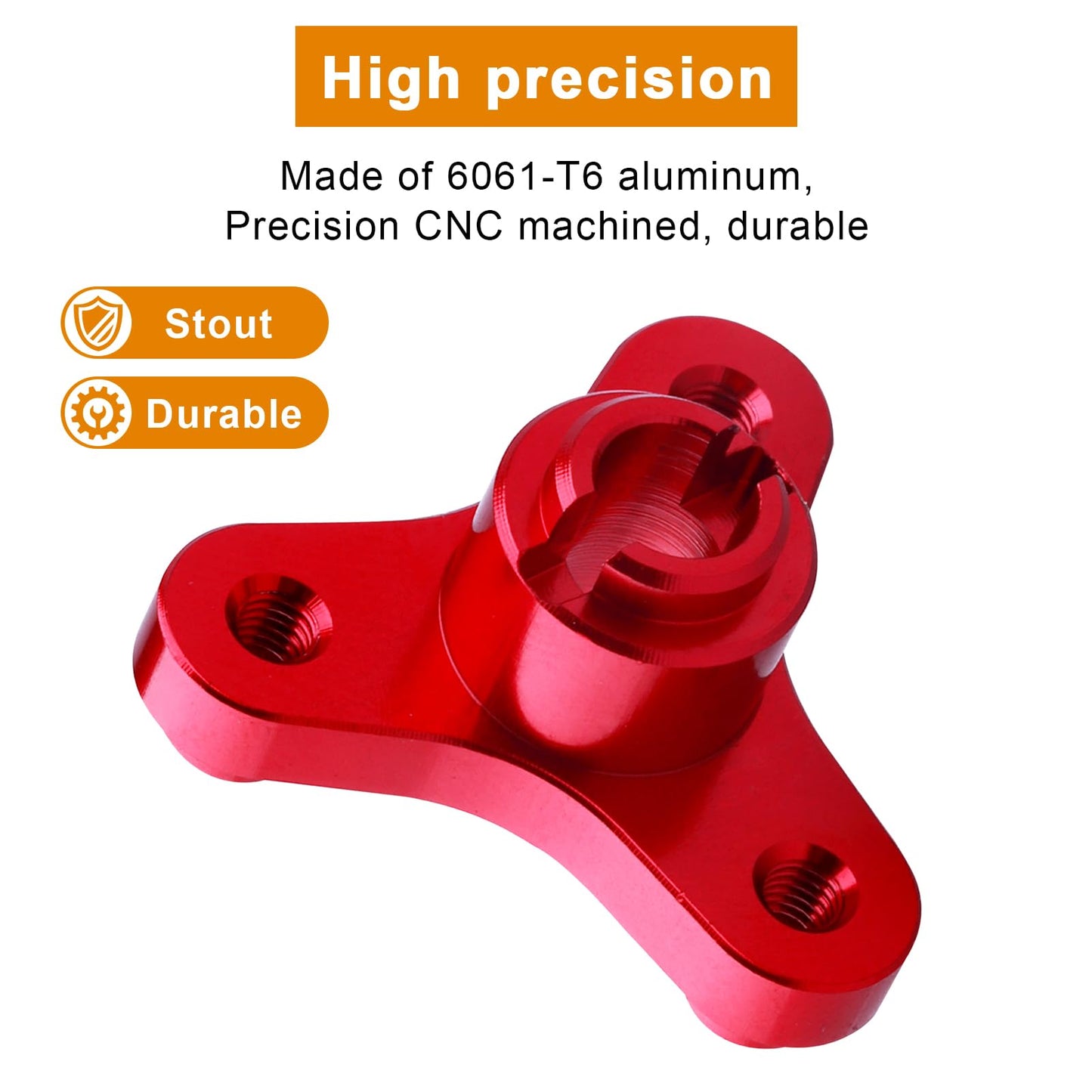 Metal Aluminum Alloy Rc Slipper Clutch Eliminator For Traxxas 1/10 Stampede/Slash Vxl/Rustler 2Wd (Red)