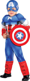 Suit Yourself Classic Captain America Muscle Halloween Costume For Toddler Boys, 2T, Includes Jumpsuit And Mask