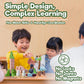 Taksa Toys Educational Building Blocks, 72 Pcs, Multicolored, TPE Plastic, STEM & Montessori Learning for Kids Ages 3-7+ Years