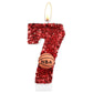 iNINGER Birthday Candle Number 7 Red NBA Birthday Cake Candle with Red Basketball Birthday Candle 7th,Birthday Party Kids Adults