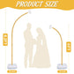 Aerwo Balloon Arch Kit 8.2Ft+6Ft, Gold Half Balloon Arch Stand With Base, Free Bending Top Curve Balloon Arch Frame Stand For Fl