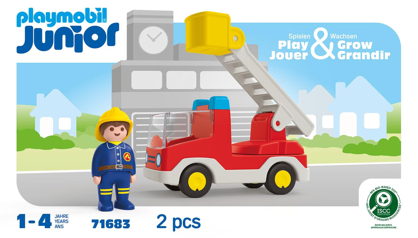 Playmobil Junior Fire Truck Ladder Unit - Multicolor Plastic Model 71683