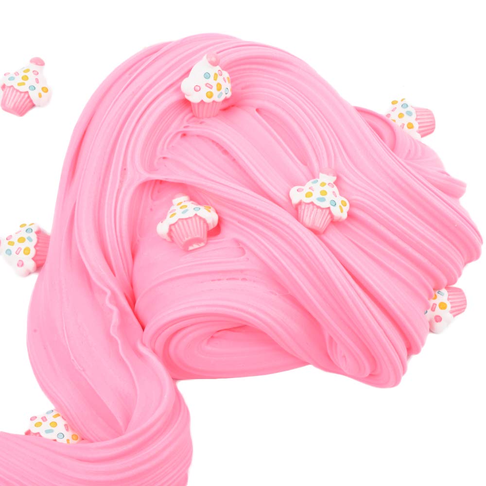 Pink Cake Butter Slime 200ML Premade Butter Slime Non Sticky Cotton Mud Stress Relief Sludge Stretchy Toys for Kids Party Favors