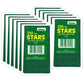 Presto-Stick Foil Star Stickers, 1/2, Green, 250 Per Pack, 12 Packs