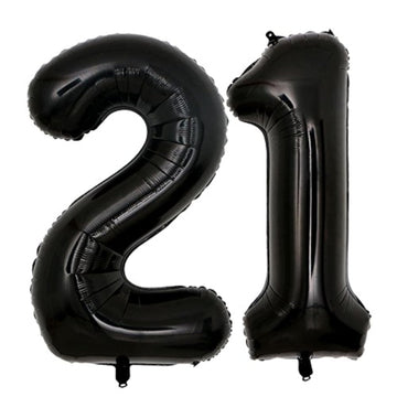 40inch Jumbo Black 21 number balloons for 21st Birthday Decorations helium balloons party supplies use them as Props for Photos 