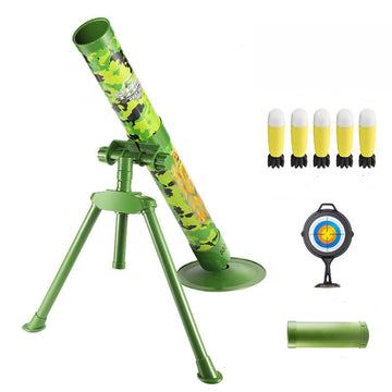 Mortar Launcher Playset For Kids 6-12 Years Old, Soft Foam Rocket Kids Play Set With 5 Safety Foam Shells For Boys And Girls (Fi