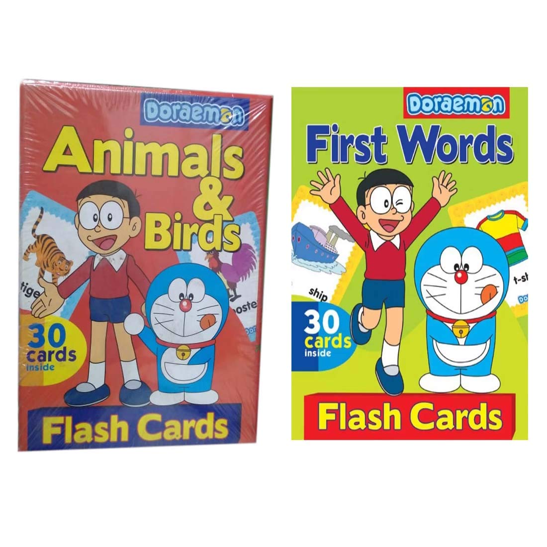 First Words And Animal & Birds Flash Cards Game Combo