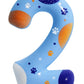 ElekFX Blue Dog Paw Birthday Candles, Number 2 Paw Print Birthday Party Supplies, 2.76 inch Paw Cake Topper Decorations, Birthda