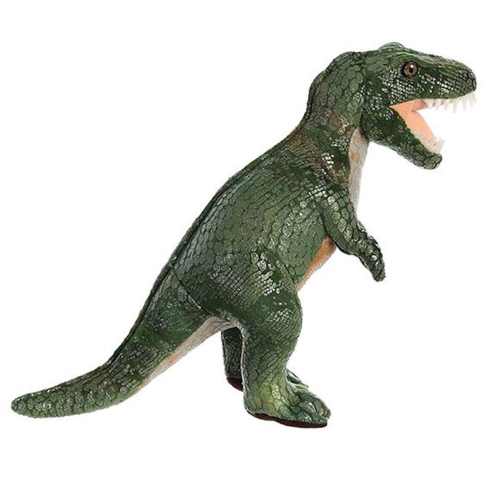Aurora® Ferocious Dinos & Dragons Tyrannosaurus Rex Stuffed Animal - Prehistoric Fun - Cuddly Companions - Green 11 Inches