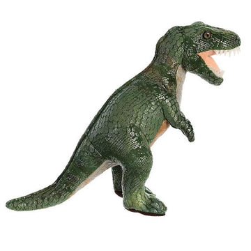 Aurora® Ferocious Dinos & Dragons Tyrannosaurus Rex Stuffed Animal - Prehistoric Fun - Cuddly Companions - Green 11 Inches