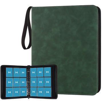 GERMUN 720 Card Binder  enhanced Trading Card Binder  9 Pocket Double Sided Pocket PU Card Collection Binder  Collector Card Album  Card Folder for MTG  TCG  Sports Cards  Game Cards (Dark Green)
