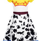 Sukyfecde Jessie Costume Girls Toddler Princess Dress up Birthday Outfits Halloween Role Play Clothes 5t Yellow