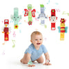 Snowie Soft 6Pcs Cartoon Rattle Set For Babies 0-6 Months, Soft Toy For Baby Boy, Bee, Sheep, Monkey, Butterfly, Chick & Elephan