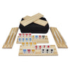 MIDOLITE Rummy Cube Game Set for 6 Players with 160 Wooden Tiles and Portable Case