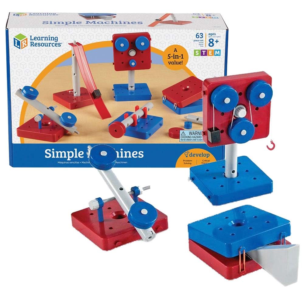 Learning Resources Simple Machines, Stem, Early Engineering Toy Set Of 5