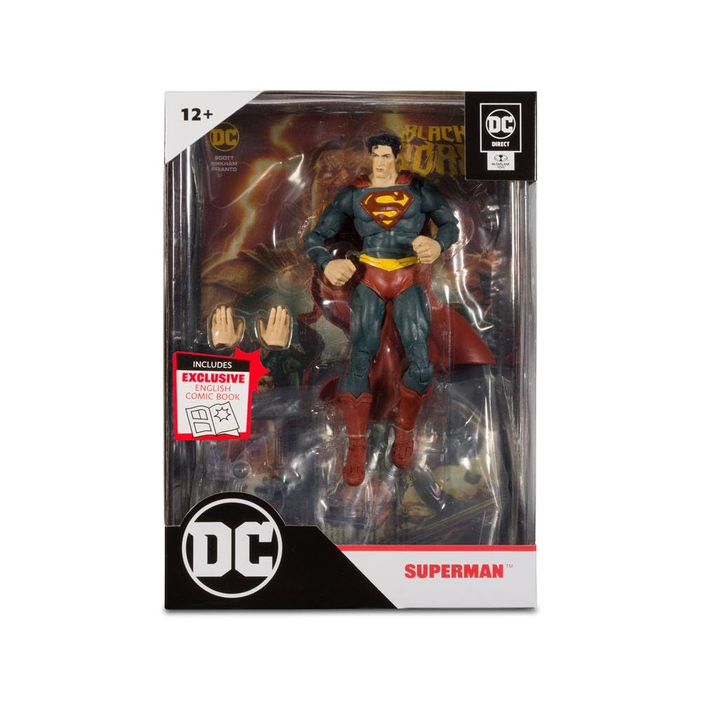 McFarlane Toys DC Direct 7" Black Adam Figure with Comic - Model 15903, Plastic Material