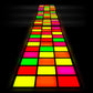 Haull 118 x 39 Inch Neon Light up Dance Floor Glow in The Dark Runner UV Reactive Blacklight Rug Colorful Aisle Runner Rug for 8