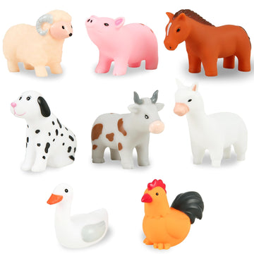 Xy-Wq Bath Toys No Hole, For Infants 6-12& Toddlers 1-3, No Hole Bathtub Toys (Animal ?, 8 Pcs With Mesh Bag)
