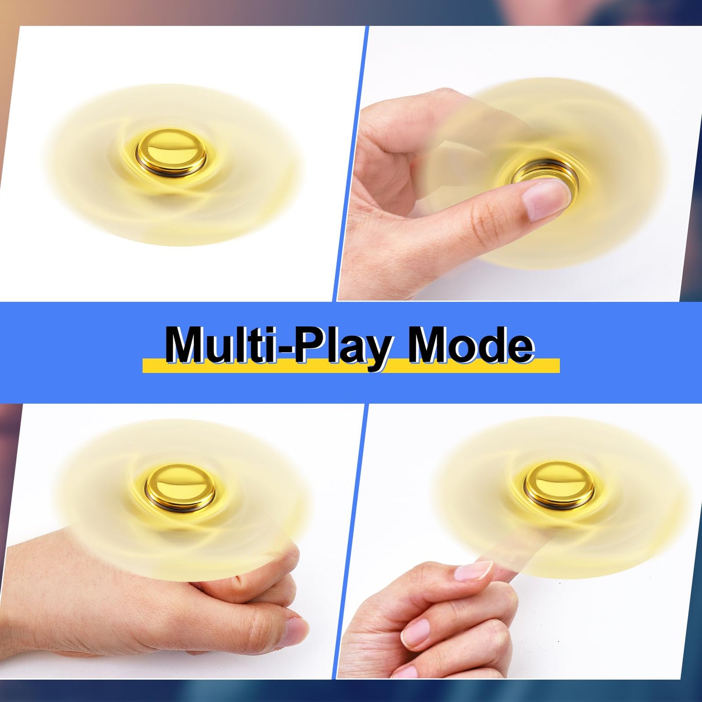 2 Pcs Fidget Toys Adults, Sensory Fidget Spinners For Stress Anxiety Relief, Cool Fidgets Toy For Adhd Autism Birthday Gifts Chr