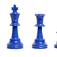 The House Of Staunton Four Player Chess Set Combination - Single Weighted Regulation Colored Chess Pieces, Four Player Vinyl Chess Board