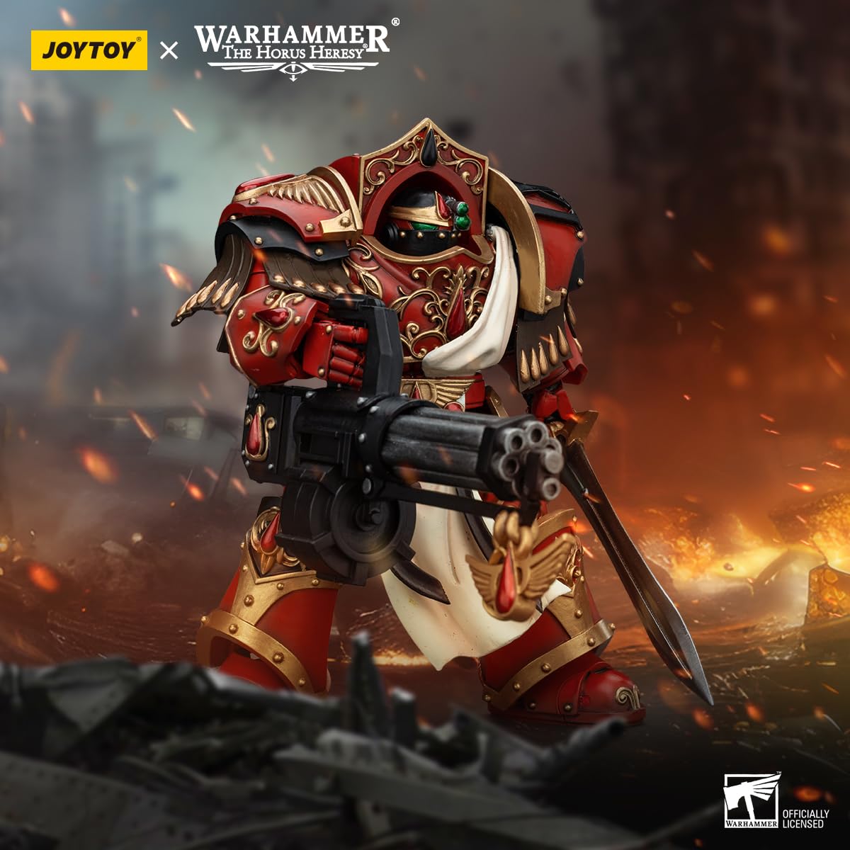 Beerise Joytoy 1/18 Action Figures - Warhammer The Horus Heresy Blood Angels Crimson Paladins Squad Crimson Paladin With Iliastu