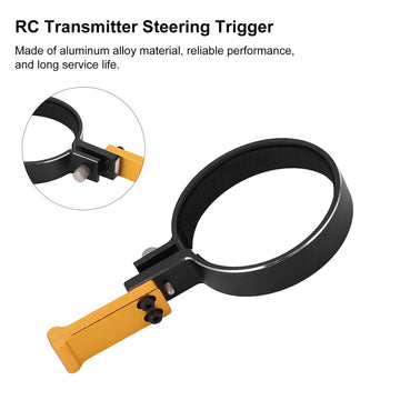Dilwe Rc Transmitter Steering Wheel Trigger, Aluminum Alloy Transmitter Steering Wheel Trigger Upgrade Spare Part For Scx10 Seri
