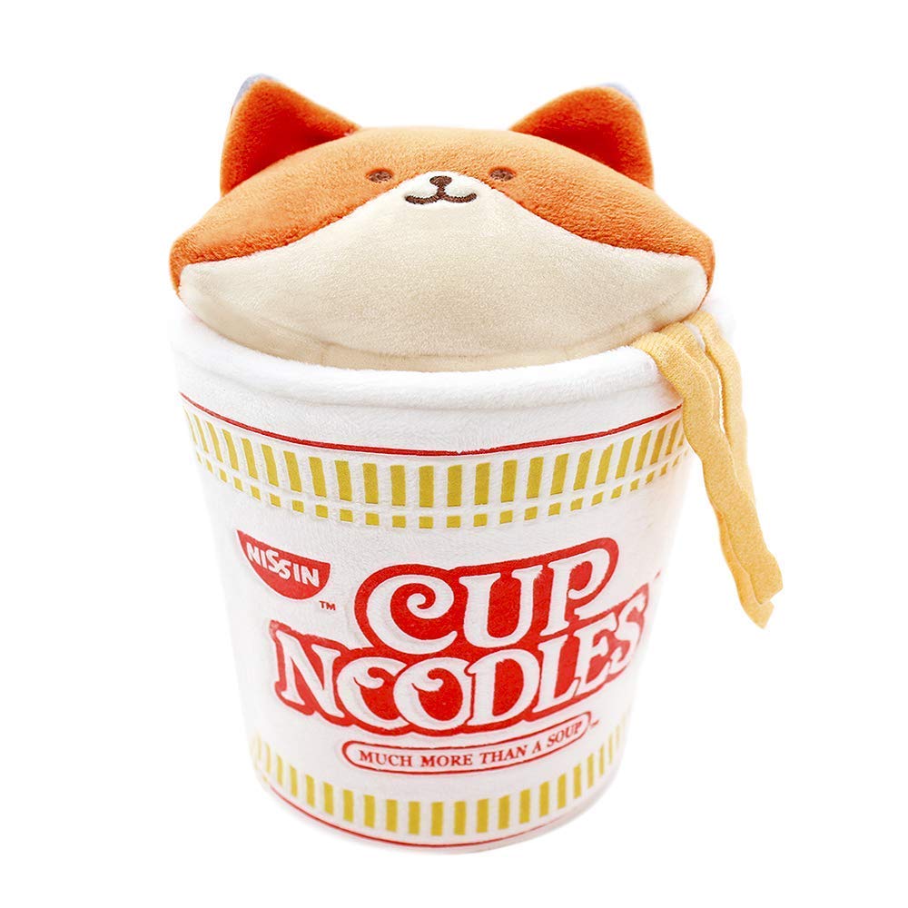 Anirollz Stuffed Animal Plush Toy - Official Nissin Cup Noodle Roll Blanket Outfitz Doll |Soft, Squishy, Warm, Cute, Comfort, Safe| Pillow With Fox - Birthday Decorations Gift 6' Foxiroll