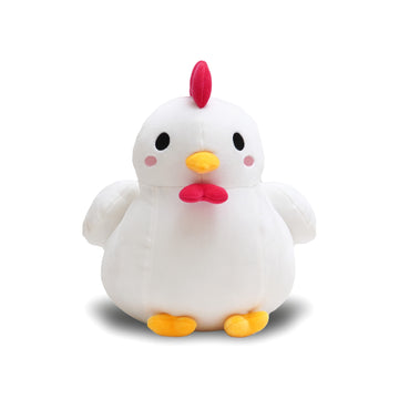 Avocatt White Chicken Stuffed Plush - 10 Inches Stuffed Rooster Plushie - Plushy And Squishy Toy Stuffed Animal - Cute Toy Gift For Boys And Girls