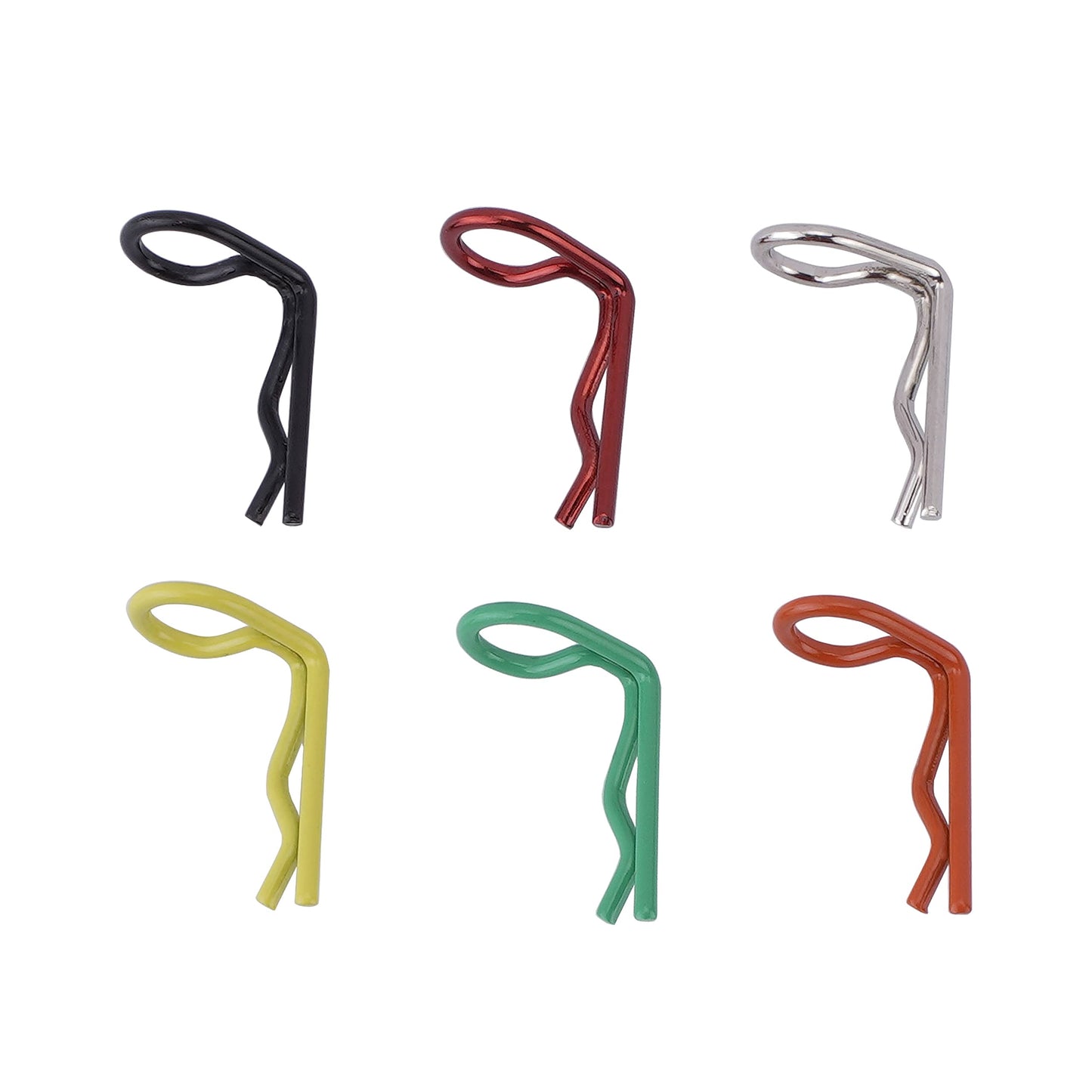 DJX 60PCS 90-Degree Angle Body Clips Bent Springy Pins for All 1/10 Traxxas SCX10II SCX10III 1/24 RC Crawler Car Axial SCX24 C10