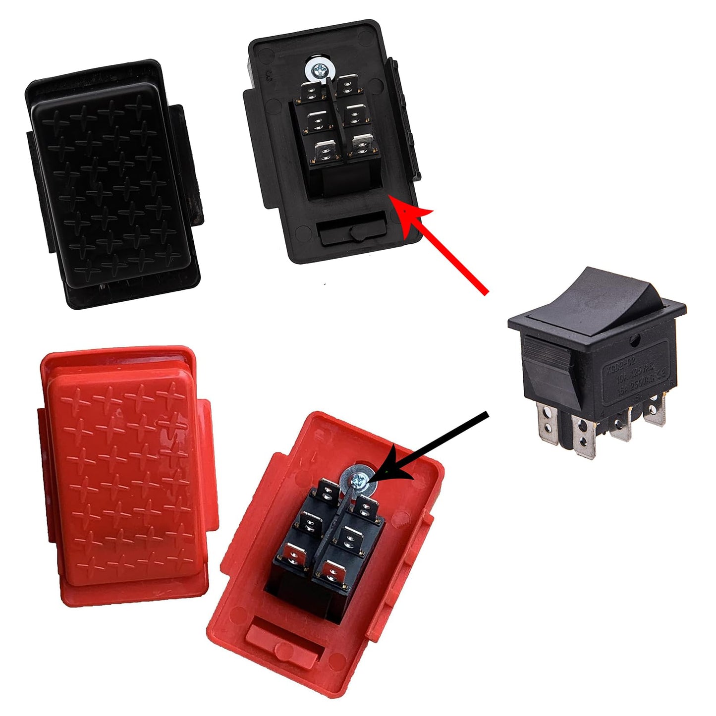 weelye Kids Electric Ride On Car Motorcycle Foot Switch, Automatic Reset, Replacement Parts for 6V/12V/24V, Black, Large