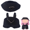 17cm Clothes Set(NO Doll)  Cute Hat & Unique Pocket Design Overalls Dress-up Set  Handmade Clothing Designed for 17cm Doll.(Overalls (Black))