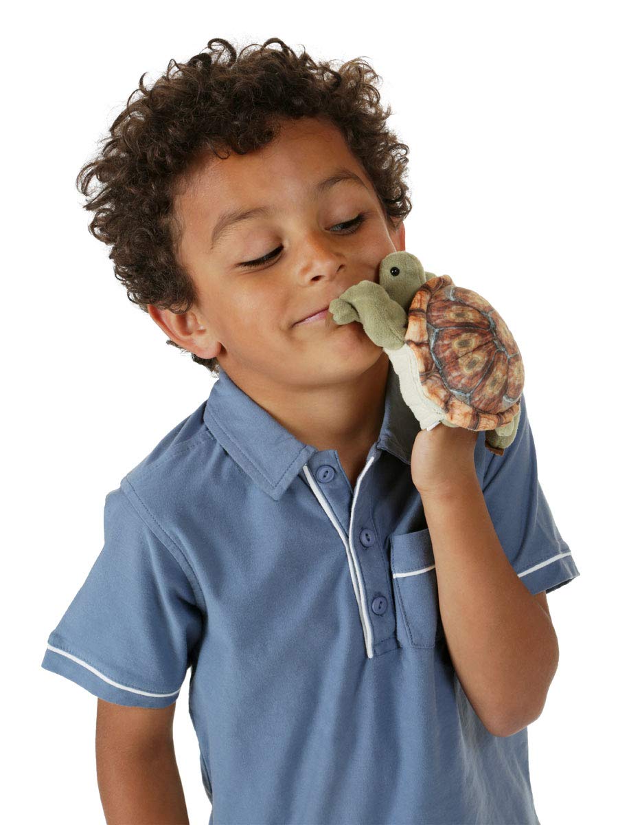 Folkmanis Mini Tortoise Finger Puppet, Multicolor
