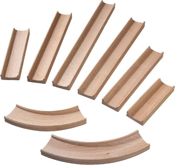 Haba Kullerbu Expansion Set - Straight Tracks And Curves - 8 Piece Set For Expanded Layouts