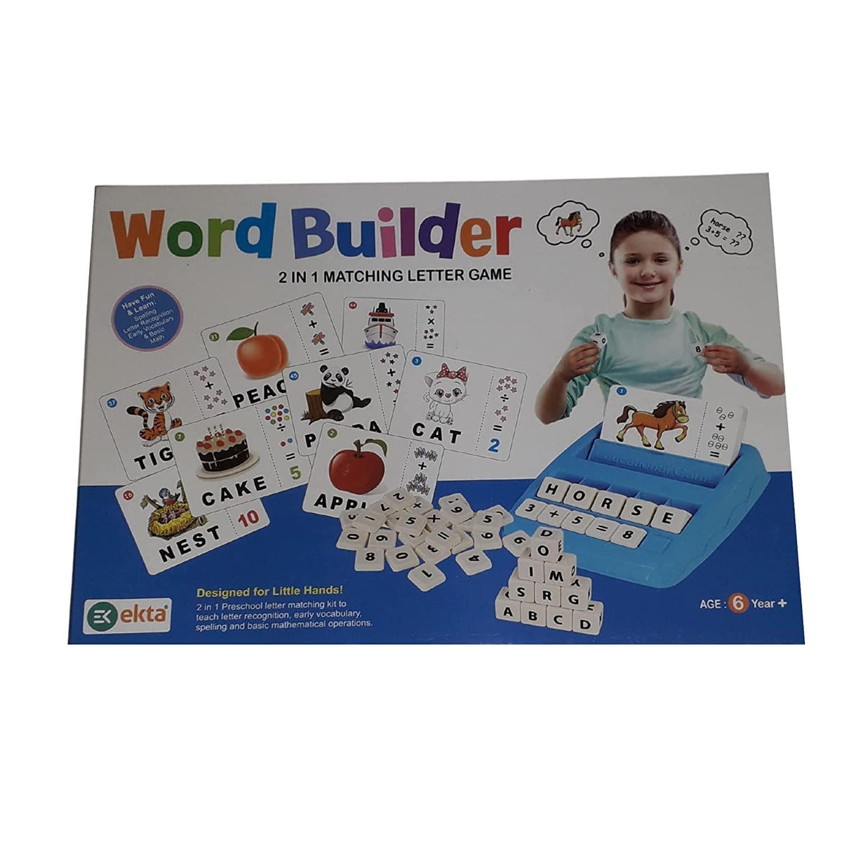 Ekta Word Builder 2 in 1 Letters Matching Game, Educational Game for PreSchool Kids