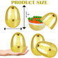 Chochkees Jumbo Golden Easter Eggs Metallic Gold, Goodie Basket Prize, 6'' Inch (48-Pack)