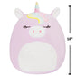 Squishmallows Original 16-Inch Sylvia Purple Unicorn Plush - Soft Collectible Stuffed Toy for Kids, Girls & Boys