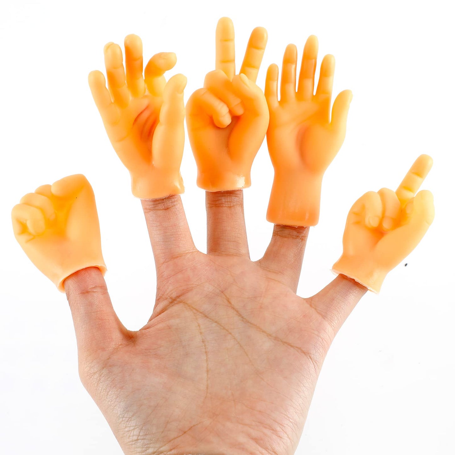 Tiny Hands For Fingers 10 Pcs Tiny Hands Premium Rubber Little Tiny Finger Hands Cute Mini Hand Puppet Finger Puppets