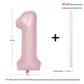 40 In Matte Pink Number Balloons Helium Foil Mylar Balloon Birthday Party Banquet Decoration Digital 1