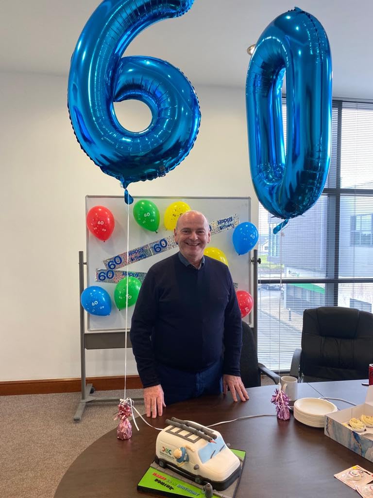 Navy Blue Number 60 Balloon 40 Inch, 60 Number Balloon, 60Th Navy Blue Birthday Decorations, 60 Year Old Women Men Blue Party Su