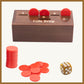 Extguds Wooden Penny Game With 50 Coins,Penny Game Wood Box And 1 Dice For 2-6 Players,A Fun Board Game To Interact With Family And Friends