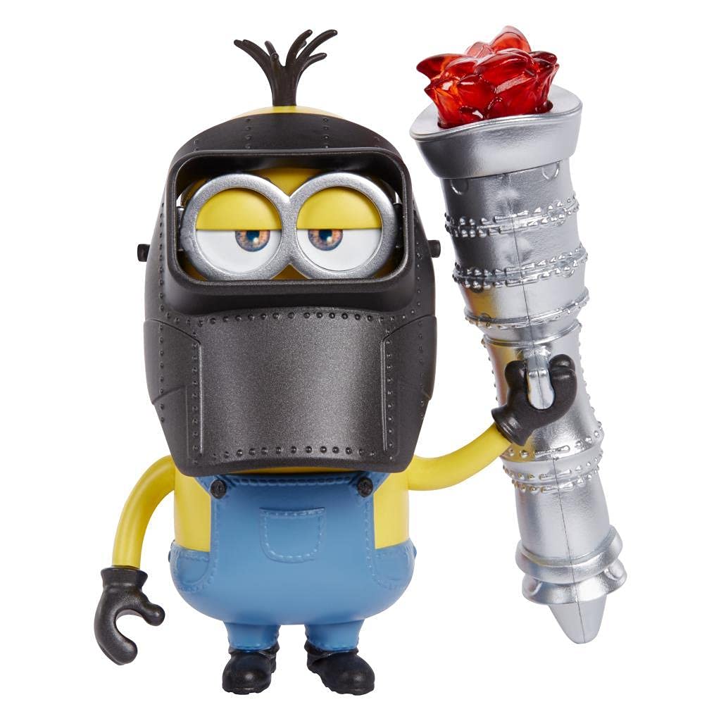 Minions Toys Rise Of Gru Kevin Action Figure Approx 4-In With Button Activated Flamethrower & Construction Accessories, Gift For Kids Ages 4 Years & Older