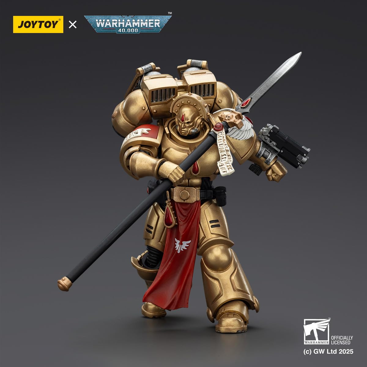 malt-inspiredISE JOYTOY 1/18 Action Figures - Warhammer 40 000 Blood Angels Sanguinary Guard 2 with Angelus Boltgun and Encarmine Spear - 5 Highly Posable Collectible Model Ages 15+