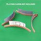 Gse Games & Sports Expert Set Of 4 Playing Cards Holders, Wooden Playing Card Racks, Curved Playing Card Trays For Bridge, Hand