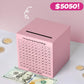 Money Saving Box, Unbreakable Piggy Bank For Adults Save $5,050 Metal Savings Box, 100 Day Money Saving Challenge Stainless Stee