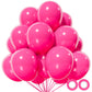 110Pcs Hot Pink Balloon 12 Inch, Hot Pink Latex Balloons For Birthday Party Baby Shower Wedding(With 2 Ribbons).