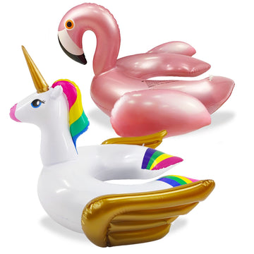 Igeekid 2 Pack Pool Float For Kids Unicorn Flamingo Swim Floats For Toddlers Age 3-8 Years Pool Toys For Kids Inflatable Floatie