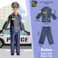 Loyo Kids Role Play Dress Up Clothes For 3-8 Years Old Play, 3 Sets Policeman/Chef/Doctor Costume For Kids And Toddlers Boys And Girls Halloween Costumes